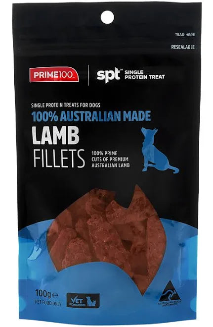 - Dog food helps the digestive systemPRIME100 SPT Lamb Fillet Treats 100g