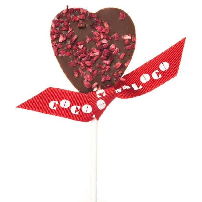 - Parrot climbing and standing wooden frameCocoa Loco Milk Chocolate & Raspberry Heart Lolly