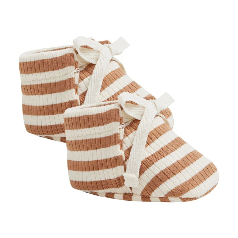 - Pet fence foldable indoorQuincy Mae Cinnamon Stripe Ribbed Baby Booties