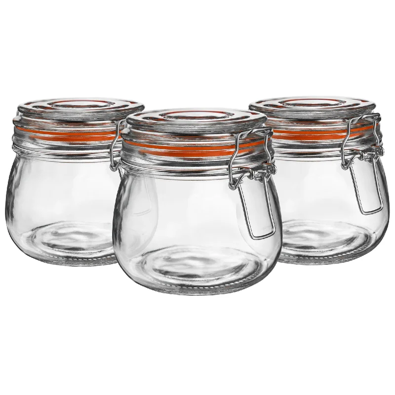 - Pet diabetes prescription food500ml Air tight Glass Storage Jars + Four Free Coloured Seals Per Jar - Pack of Three