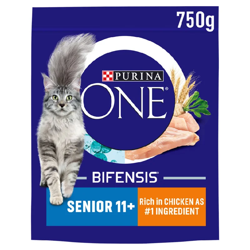    - Natural ingredient cat food  Purina ONE 11+ Senior Dry Cat Food, Chicken