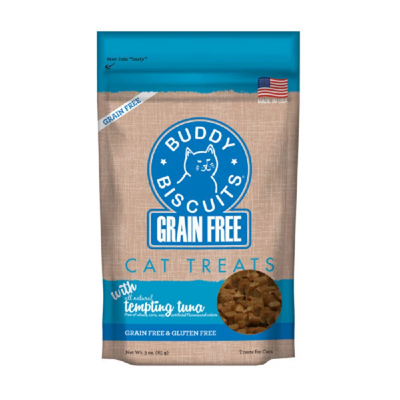    - Affordable cat food with good quality  Buddy Biscuits Grain Free Tempting Tuna Cat Treats