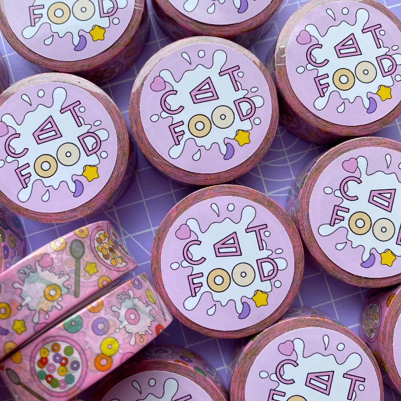  . **Brand-Related**  Cat Food Cakes Washi Tape