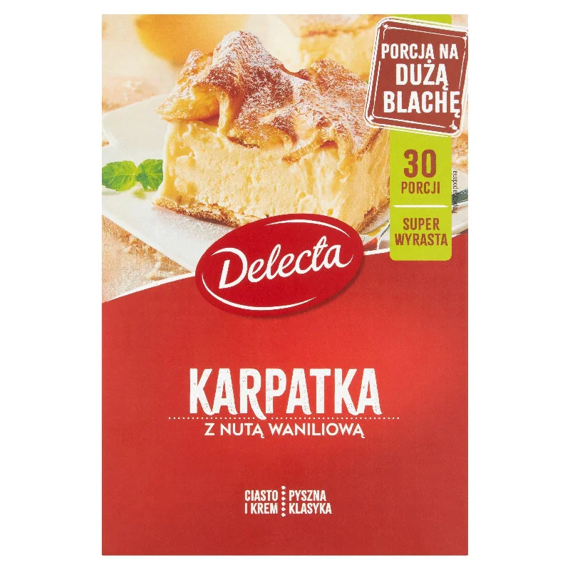 - Natural latex pet mattressDelecta Karpatka Cake 375g