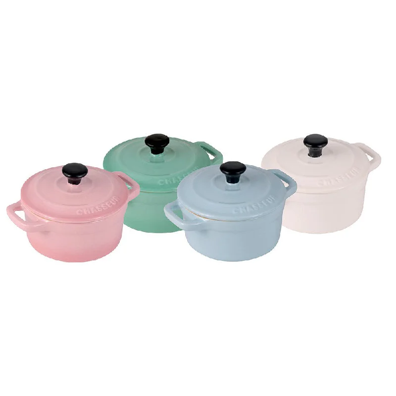 - Automatic temperature adjustment cat bedChasseur Macaron Mini Cocotte Set of 4 Multicolour