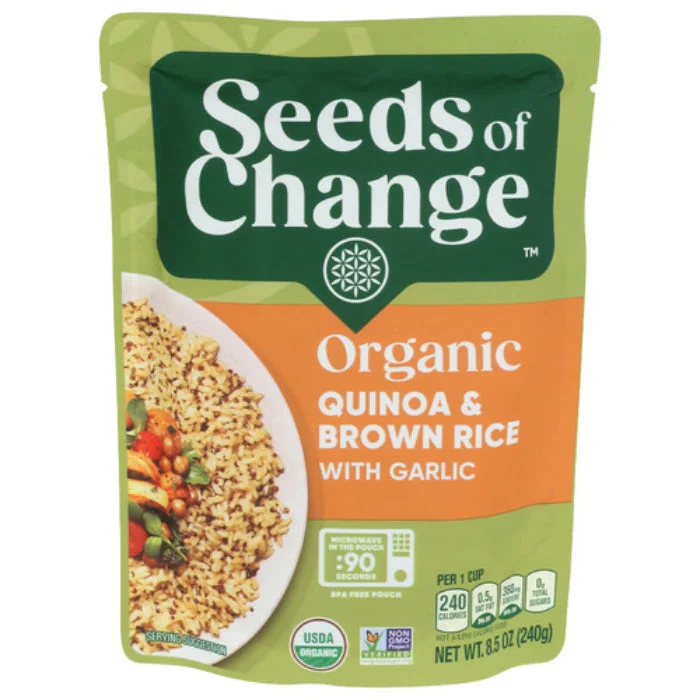 - Air box TSA certified check-inSeeds Of Change Rice & Quinoa Blend Garlic O 8.5 Oz - (Pack of 12)