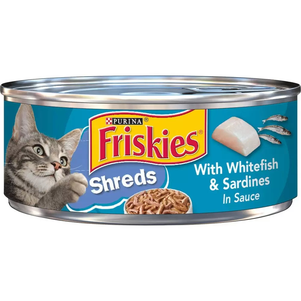    - Recommended online stores for cat food  Friskies Friskies Shreds With Whitefish & Sardines In Sauce Wet Cat Food