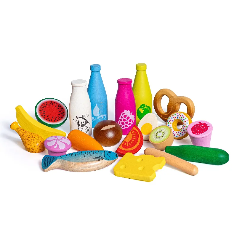 Pet ProductsErzi Big Box Junior Assortment Wooden Play Food Set