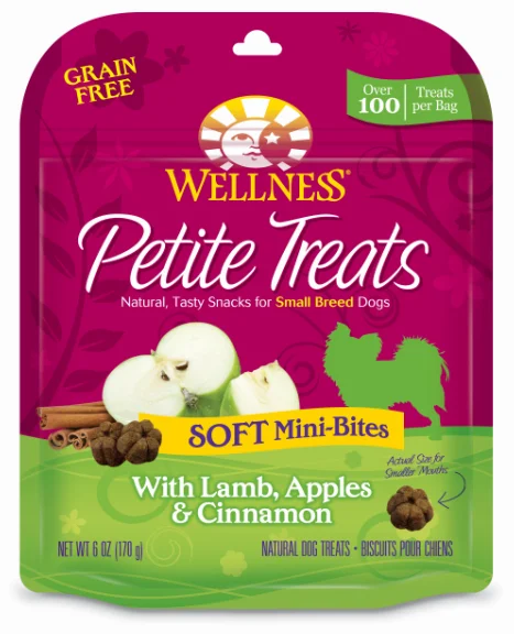 - Postoperative pet anti-licking Elizabethan collarWellness Petite Treats Grain Free Natural Soft Mini-Bites Lamb, Apples and Cinnamon Recipe Small Dog Treats