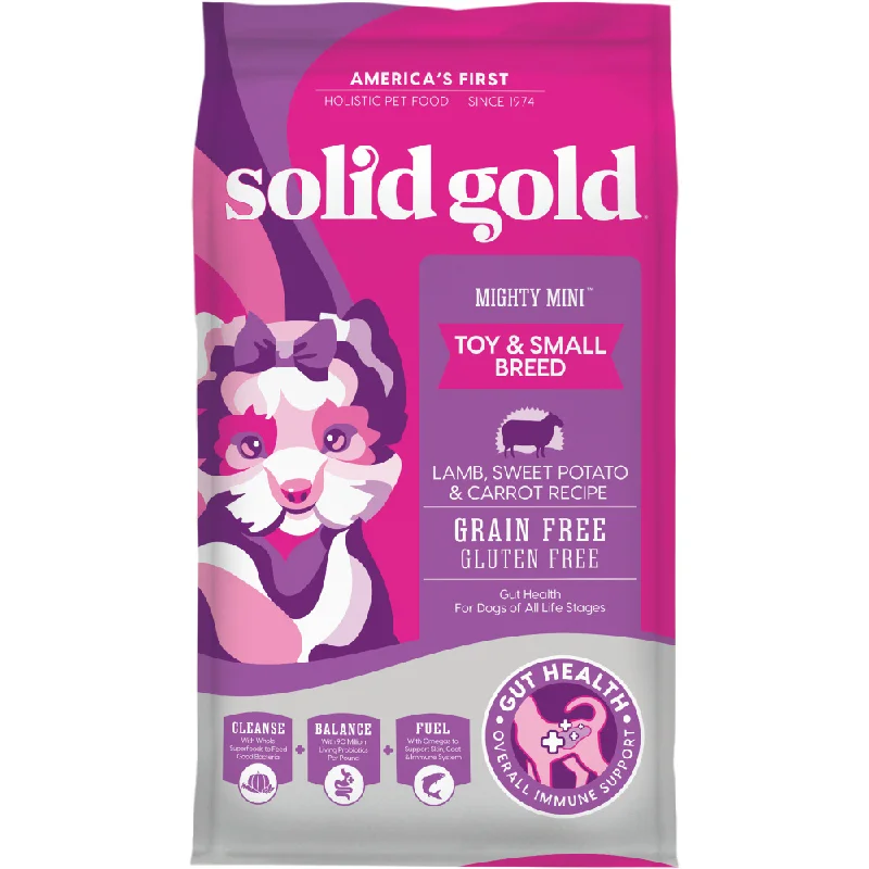 - Remote interactive pet feederSolid Gold Nutrient Boost Formula Mighty Mini Grain Free Toy & Small Breed Recipe with Lamb, Sweet Potato, & Carrot Dry Dog Food