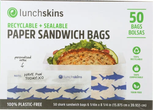 - Car dog seat beltLunchskins - Paper Sandwich Shark Bag 50 Pc - Pack of 12