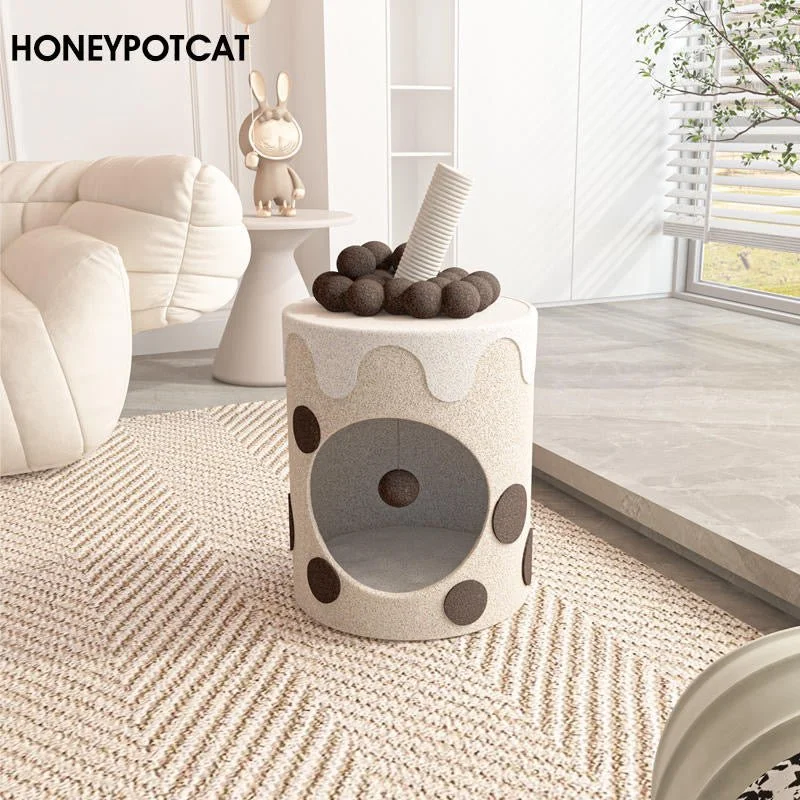 - Postoperative pet anti-licking Elizabethan collarHONEYPOT CAT 66cm Boba Tea Cat Bed & Scratching Post 221226a