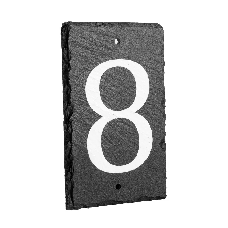 ---Number 8 Slate House Sign - By Nicola Spring