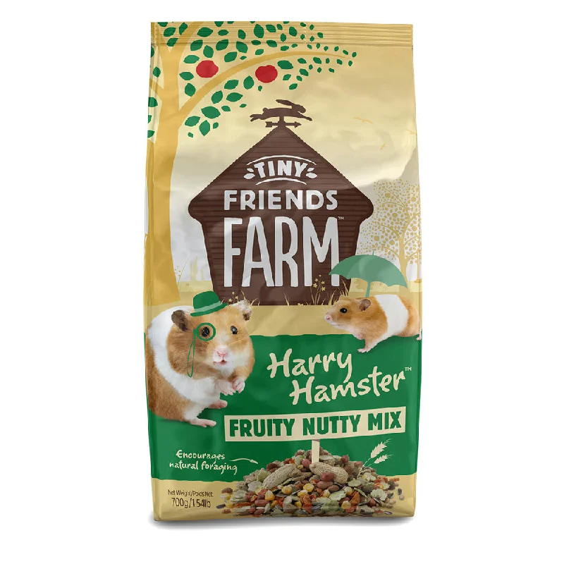 - Remote interactive pet feederSupreme Tiny Friends Farm Harry Hamster Fruitty Nutty Mix 700g