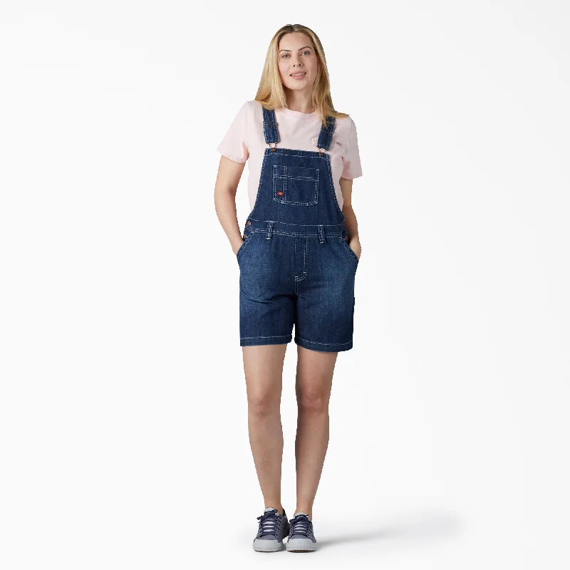 ---Women's Relaxed Fit Bib Shortalls