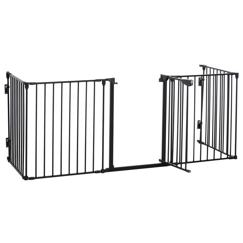 - Elderly dog ​​joint care mattressPawHut Pet Safety Gate 5-Panel Playpen Fireplace Christmas Tree Metal Fence Stair Barrier Room Divider with Walk Through Door Automatically Close Lock Black