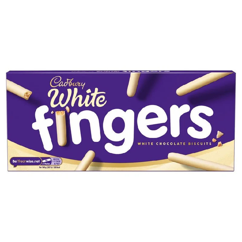 - Air box TSA certified check-inCadbury Fingers White Chocolate Biscuits