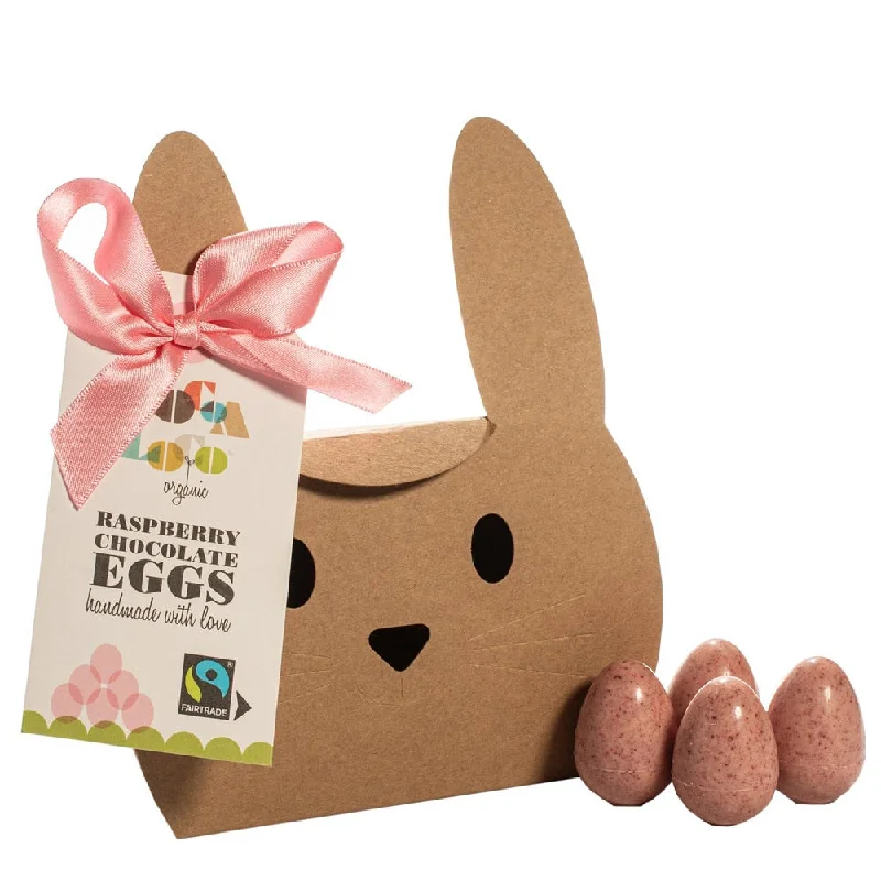 - Rabbit grass rack to prevent waste food boxCocoa Loco White Chocolate & Raspberry Mini Eggs 140g