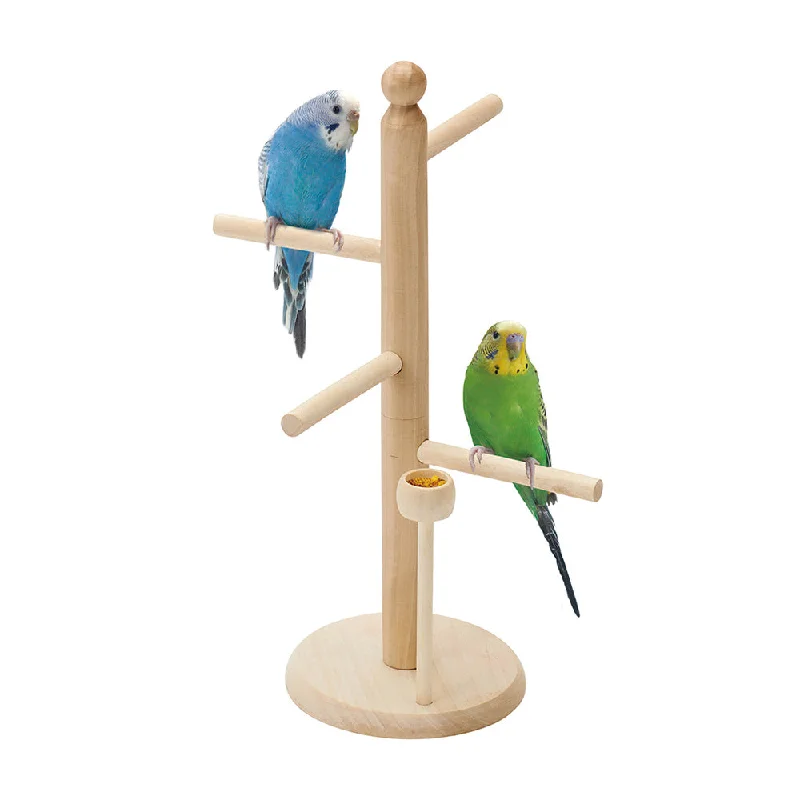 - Parrot climbing and standing wooden frameMarukan 4 Perch Tower for Birds (MB23)