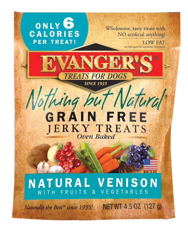 - Winter warm clothes for short-haired dogsEvanger's Grain Free Venison with Fruits and Veggies Dog Treats