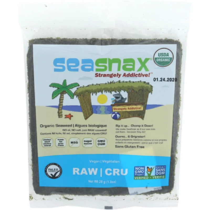 ---Seasnax - Organic Raw Nori Seaweed Snack