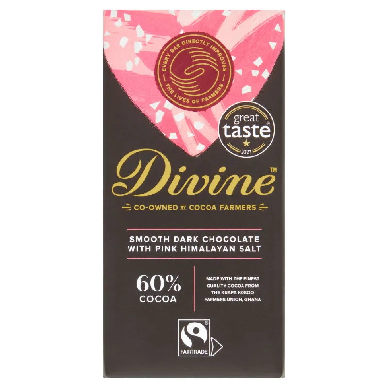 - Cat hair ball removal and hair removal creamDivine Fairtrade 60% Dark Chocolate Bar with Pink Himalayan Salt 90g