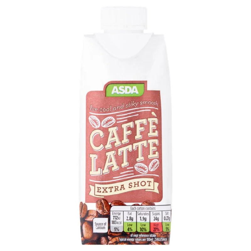 - Air box TSA certified check-inASDA Caffé Latte Extra Shot