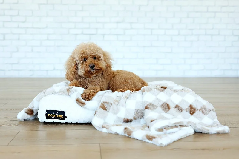 - Pet tear stain cleaning wipesBrown Argyle Pet Blanket