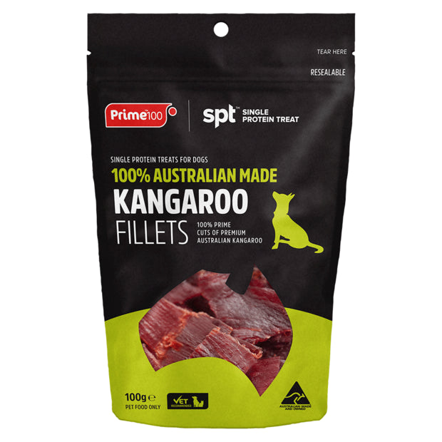 - Food for picky dogsPRIME100 SPT Kangaroo Fillet Dog Treats 100g