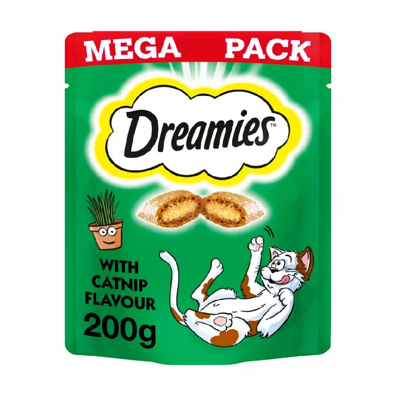    - Natural ingredient cat food  Dreamies Adult & Kitten Cat Treat Biscuits with Catnip