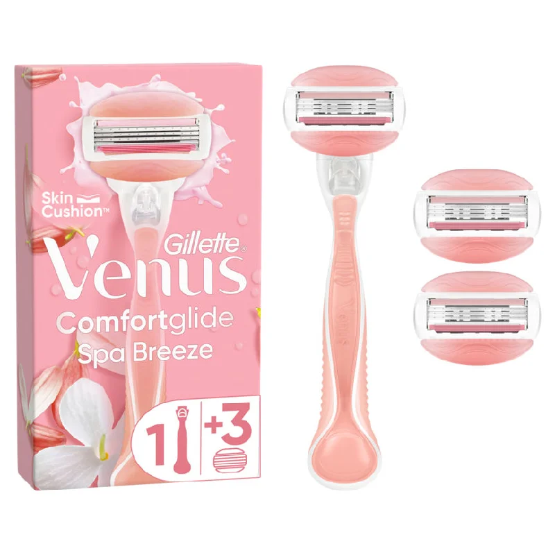 - Air box TSA certified check-inVenus Comfortglide Female Razor - 3 Blades