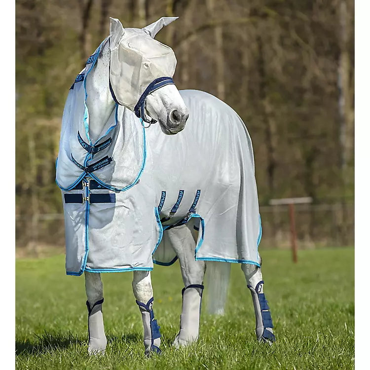 Pet ProductsAmigo Bug Buster with No-Fly Zone Fly Sheet (No Fill) - Silver / Electric Blue