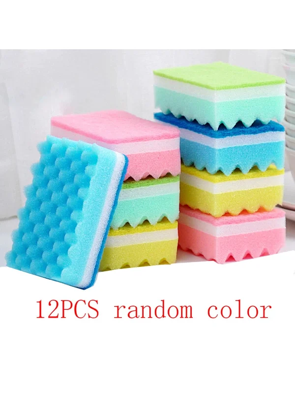 - Parrot climbing and standing wooden frame12pcs Random Color Portable Dish Cleaning Sponge