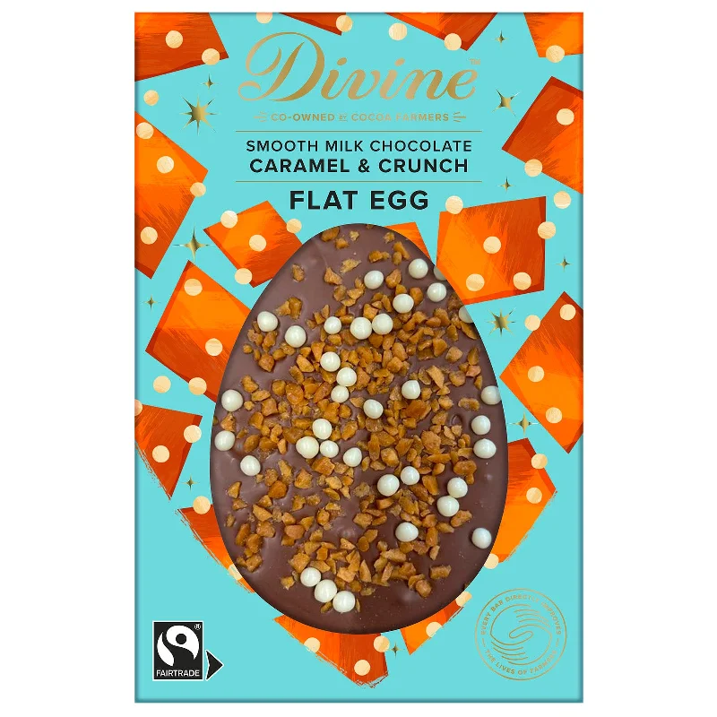 - Degradable pet feces bagDivine Fairtrade Milk Chocolate Caramel Crunch Flat Easter Egg