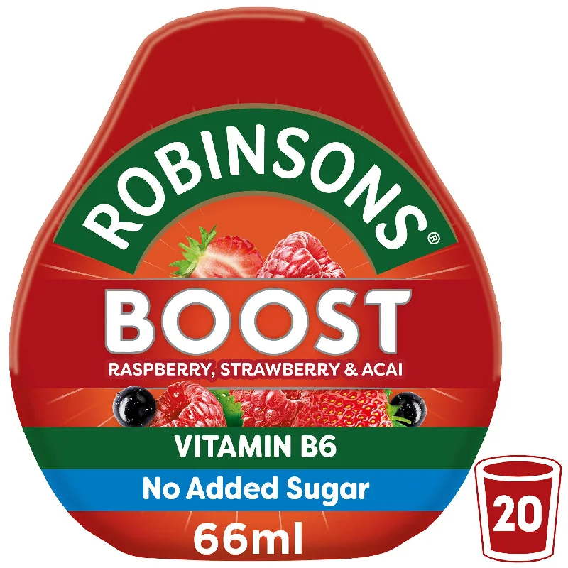 - Dog anti-slip matRobinsons Boost Benefit Drops Raspberry Strawberry & Acai with Vitamin B6 66ml