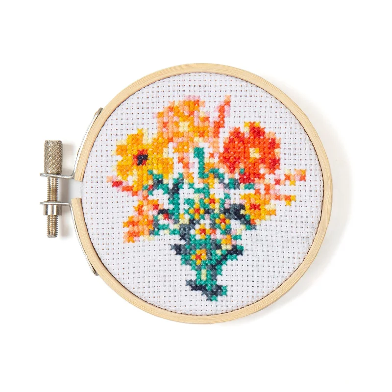 - Organic cotton dog bibsFlowers Mini Cross Stitch Embroidery Kit