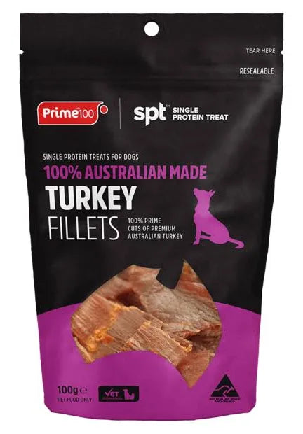 - Dog food improves immunityPRIME100 SPT Turkey Fillet Dog Treats 100g