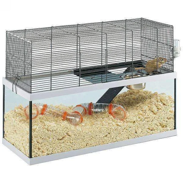  . **Pet traction rope is anti-explosion**Ferplast Gabry 80 Rodent,Gerbil,Mice cage, made of glass